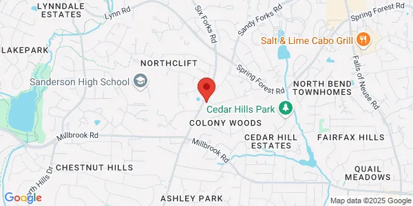Map of 5838 Six Forks Rd Ste 100 Raleigh, NC 27609