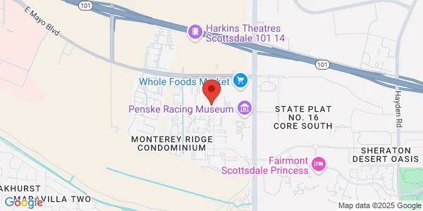 Map of 6950 E Chauncey Ln Phoenix, AZ 85054