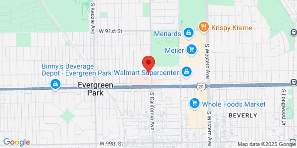 Map of 2800 W 95th St Evergreen Park, IL 60805