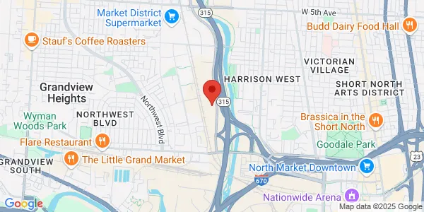 Map of 915 Olentangy River Rd 4th Fl Ste 4000 Columbus, OH 43212