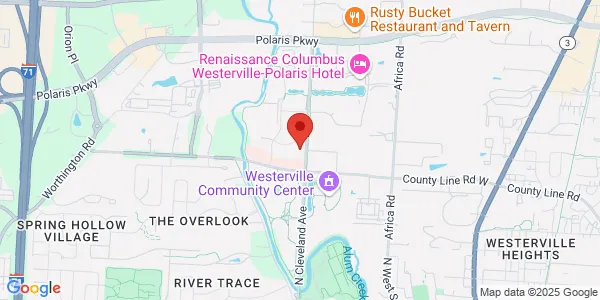 Map of 465 N Cleveland Ave Ste 210 Westerville, OH 43082