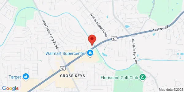 Map of 3433 N Hwy 67 Florissant, MO 63033