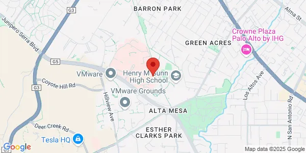 Map of 3801 Miranda Ave Palo Alto, CA 94304