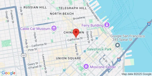 Map of 580 California St Fl 16 San Francisco, CA 94104
