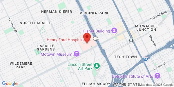 Map of 2799 W Grand Blvd Henry Ford Hospital Detroit, MI 48202