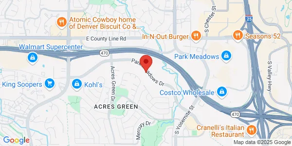Map of 8500 Park Meadows Dr Ste 050 Lone Tree, CO 80124