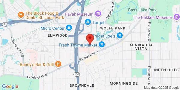 Map of 3850 Park Nicollet Blvd St. Louis Park, MN 55416