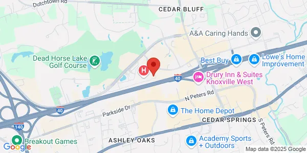 Map of 9330 Park West Blvd Ste 103 Knoxville, TN 37923