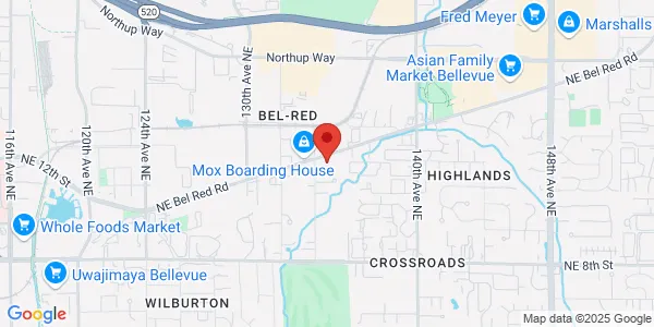 Map of 13401 NE Bel-Red Rd Ste A-10 Bellevue, WA 98007