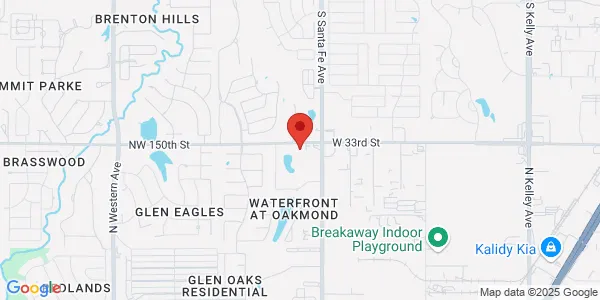 Map of 100 NW 150th St Ste B-2 Edmond, OK 73013