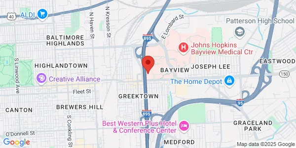 Map of 5100 Eastern Ave Baltimore, MD 21224