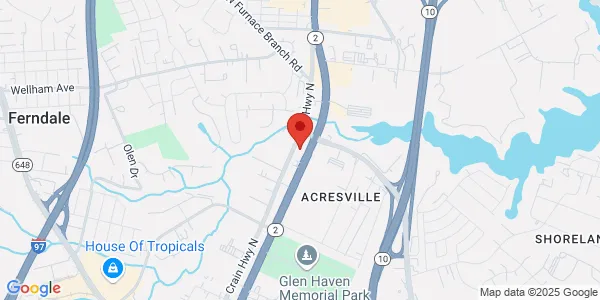 Map of 7116 Ritchie Hwy Glen Burnie, MD 21061