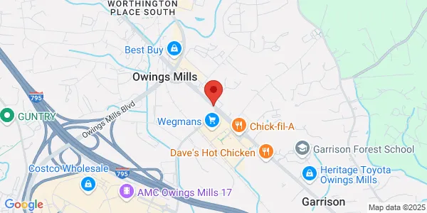 Map of 10210 Reisterstown Rd Owings Mills, MD 21117
