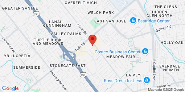 Map of 1675 Burdette Dr Suite 40 San Jose, CA 95121