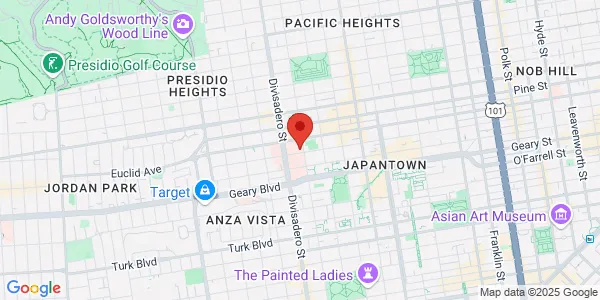 Map of 2320 Sutter St Ste 204 San Francisco, CA 94115