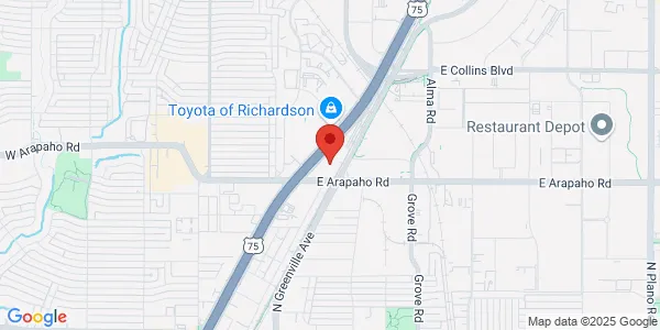 Map of 1002 N Central Expy Arapaho Central Park Richardson, TX 75080