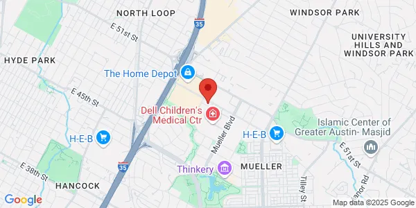 Map of 1301 Barbara Jordan Blvd Austin, TX 78723