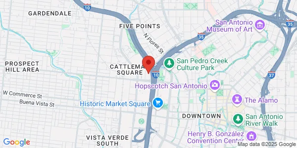 Map of 903 W Martin St Fl 1 San Antonio, TX 78207