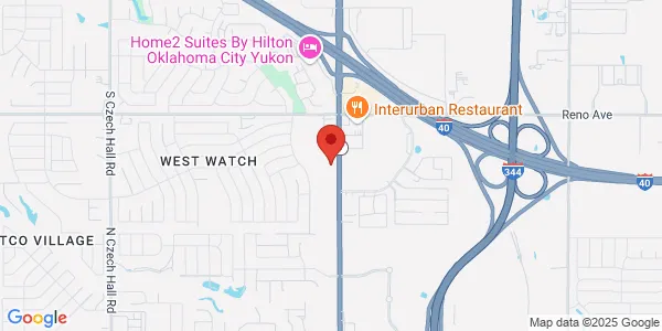 Map of 501 S Mustang Rd Ste S Yukon, OK 73099