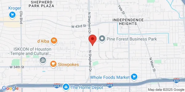 Map of 3910 N Shepherd Dr Houston, TX 77018