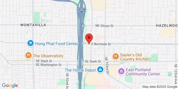 Map of 9820 East Burnside St Portland, OR 97216