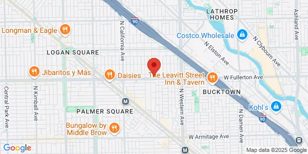 Map of 2554 W Fullerton Ave Chicago, IL 60647