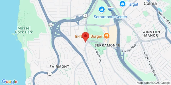 Map of 901 Campus Dr Ste 107 Daly City, CA 94015