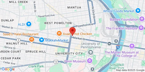 Map of 3737 Market St Philadelphia, PA 19104