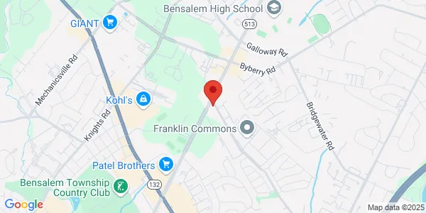 Map of 3571 Hulmeville Rd Bensalem, PA 19020