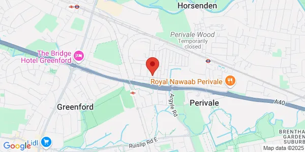 Map of 2-4 Conway Crescent Perivale UB6 8HX United Kingdom