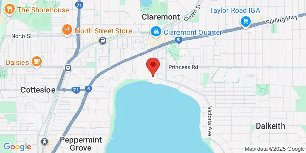 Map of Bethesda Hospital 25 Queenslea Drv Claremont Western Australia 6010 Australia