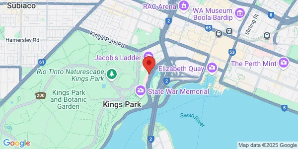 Map of Level 2 140 Mounts Bay Rd Perth Western Australia 6000 Australia