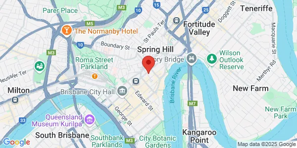 Map of 333 Ann St Level 18 Brisbane Queensland 4000 Australia