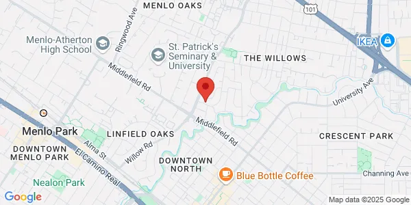 Map of 116 Blackburn Ave Menlo Park, CA 94025