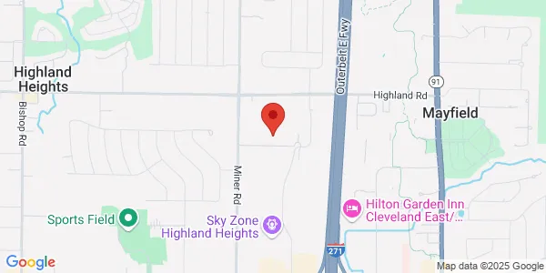 Map of 595 Miner Rd Cleveland, OH 44143