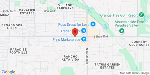 Map of 4611 E Shea Blvd Ste 120 Phoenix, AZ 85028