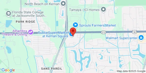 Map of 12620-6 Beach Blvd Jacksonville, FL 32246