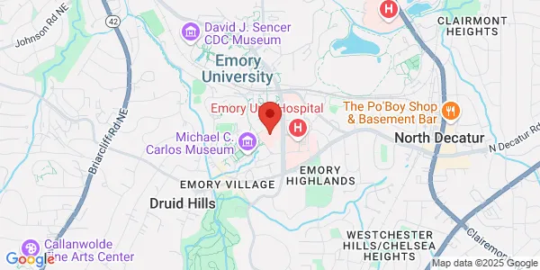 Map of 1364 Clifton Rd Atlanta, GA 30322