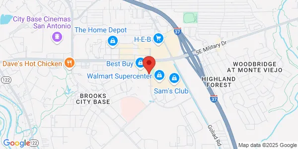 Map of 3154 SE Military Dr Ste 103 San Antonio, TX 78223