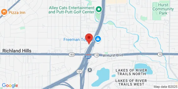 Map of 121 NE Loop 820 Hurst, TX 76053