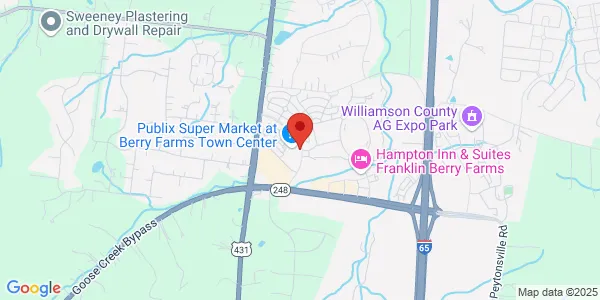 Map of 5021 Hughes Xing Ste 165 Franklin, TN 37064
