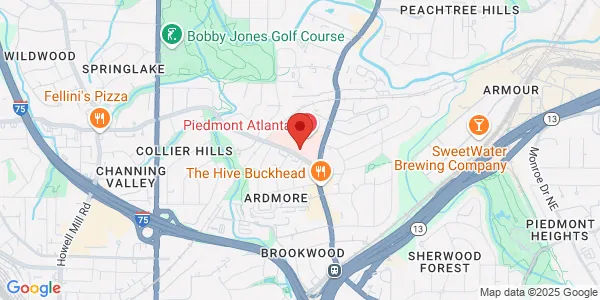 Map of 95 Collier Rd Ste 6015 Atlanta, GA 30309
