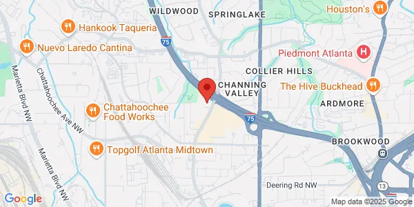 Map of 1800 Howell Mill Rd Ste 250 Atlanta, GA 30318
