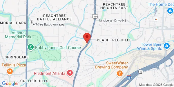 Map of 2292 Peachtree Rd Atlanta, GA 30309