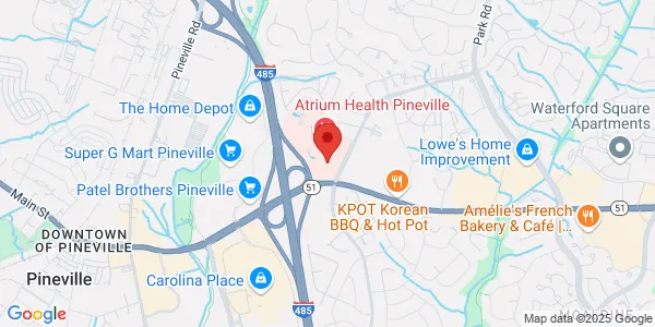 Map of 10650 Park Rd Ste 240 Inside Pineville Medical Plaza Charlotte, NC 28210