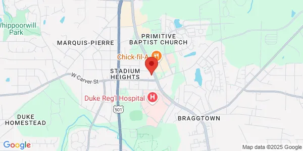Map of 105 Newsom St Ste 101 Durham, NC 27522