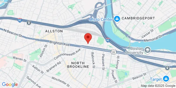 Map of 1055 Commonwealth Ave Boston, MA 02215