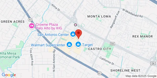 Map of 2500 California St Ste A Mountain View, CA 94040