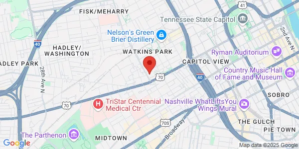 Map of 412 Dr Db Todd Nashville, TN 37203