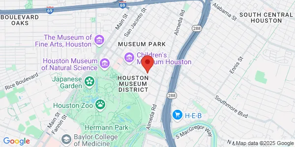 Map of 1801 Binz St Ste 500 Houston, TX 77004
